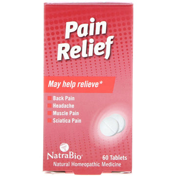 NatraBio, Pain Relief, 60 Tablets