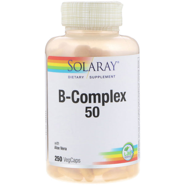 Solaray, B-Complex 50, 250 VegCaps - The Supplement Shop