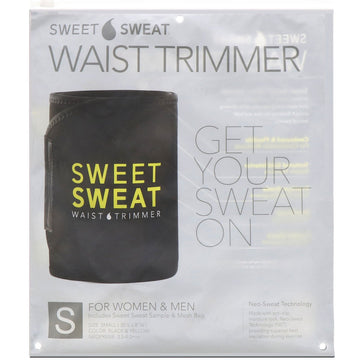 Sports Research, Sweet Sweat Waist Trimmer, Small, Black & Yellow, 1 Belt