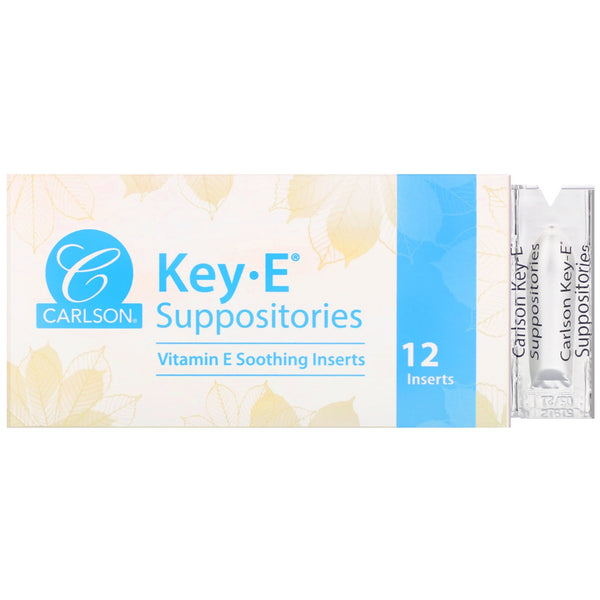 Carlson Labs, Key-E Suppositories, 12 Inserts - The Supplement Shop