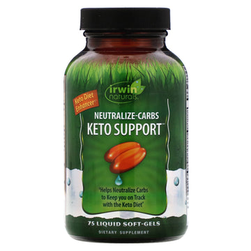 Irwin Naturals, Neutralize-Carbs Keto Support, 75 Liquid Soft-Gels