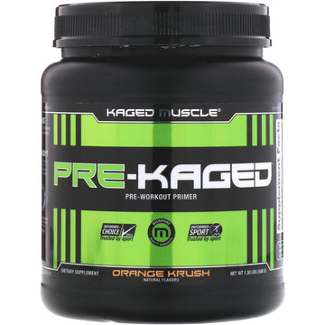 Kaged Muscle, PRE-KAGED, Pre-Workout Primer, Orange Krush, 1.30 lb (588 g)