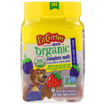 L'il Critters, Organic Complete Multi, Mixed Berry, 90 Vegetarian Gummies