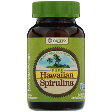 Nutrex Hawaii, Pure Hawaiian Spirulina, 500 mg, 200 Tablets