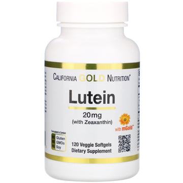 California Gold Nutrition, Lutein with Zeaxanthin, 20 mg, 120 Veggie Softgels