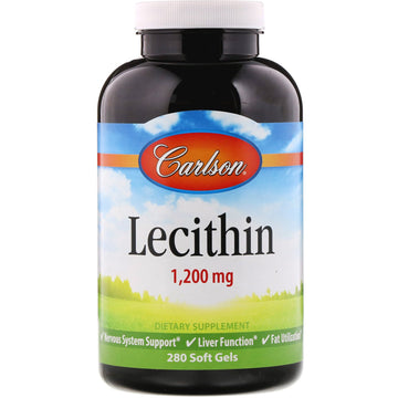Carlson Labs, Lecithin, 1,200 mg, 280 Soft Gels