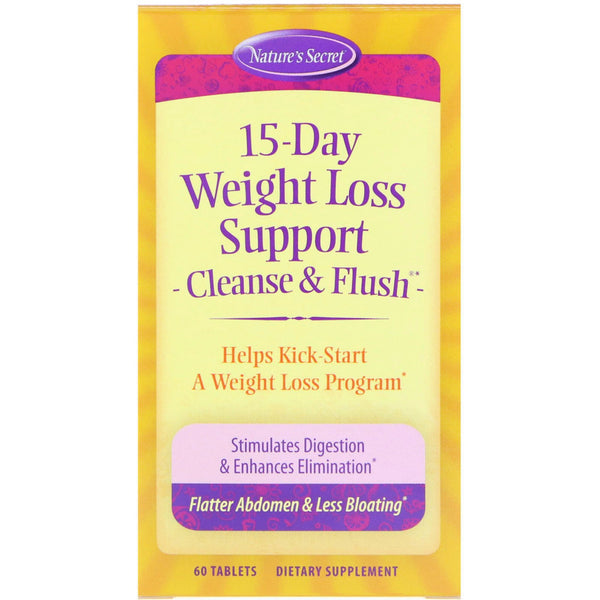 Nature's Secret, 15-Day Weight Loss Support, Cleanse & Flush, 60 Tablets - The Supplement Shop