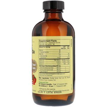 ChildLife, Cod Liver Oil, Natural Strawberry Flavor, 8 fl oz (237 ml)