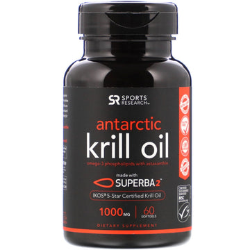 Sports Research, Antarctic Krill Oil with Astaxanthin, 1,000 mg, 60 Softgels