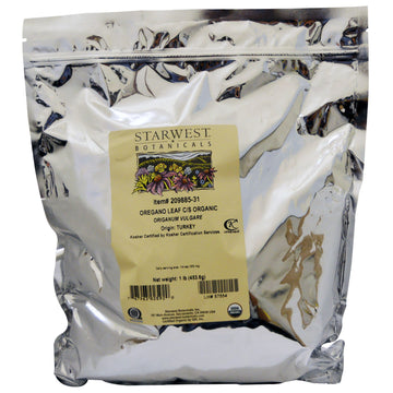 Starwest Botanicals, Organic Oregano Leaf C/S, 1 lb (453.6 g)