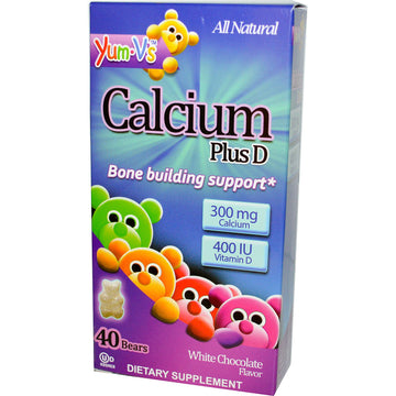 YumV's, Calcium Plus D, White Chocolate Flavor, 40 Bears