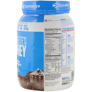 Dymatize Nutrition, Athlete’s Whey, Chocolate Shake, 1.83 lb (828 g)