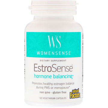 Natural Factors, WomenSense, EstroSense, Hormone Balancing, 60 Vegetarian Capsules