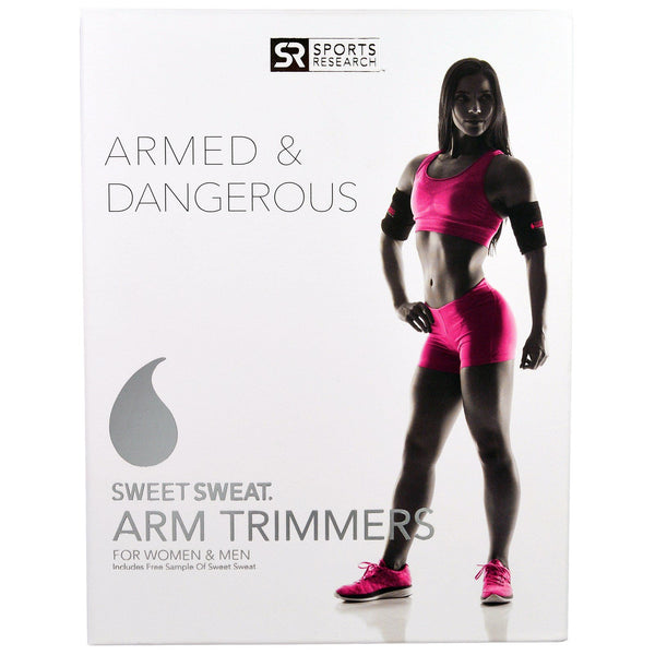 Sports Research, Sweet Sweat Arm Trimmers, Unisex-Regular, Pink, 1 Pair - The Supplement Shop