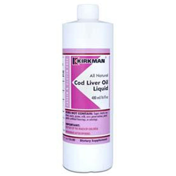 Kirkman Labs, Cod Liver Oil Liquid, Unflavored , 16 fl oz (473 ml) - The Supplement Shop