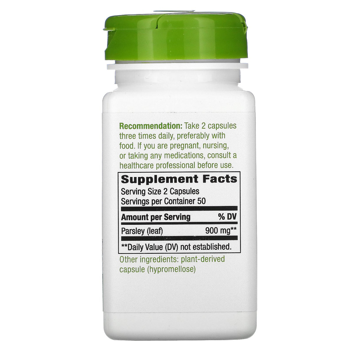 Nature's Way, Parsley Leaf, 900 mg, 100 Vegan Capsules The Supplement