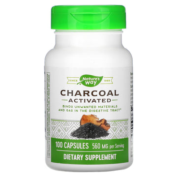 Nature's Way, Charcoal, Activated, 560 mg (per serving) , 100 Capsules x 280mg