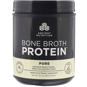 Dr. Axe / Ancient Nutrition, Bone Broth Protein, Pure, .98 lb (445 g)