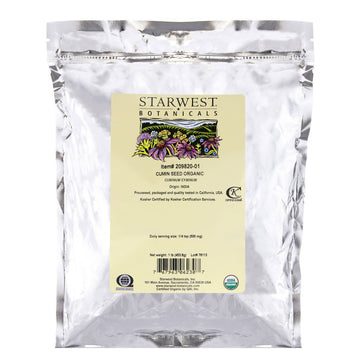 Starwest Botanicals, Organic Cumin Seed, 1 lb (453.6 g)