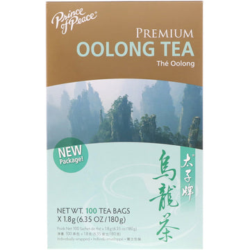 Prince of Peace, Premium Oolong Tea, 100 Individually Wrapped Tea Bags, (1.8 g) Each