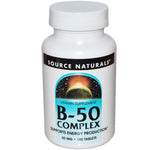 Source Naturals, B-50 Complex, 50 mg, 100 Tablets - The Supplement Shop