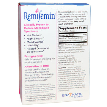 Enzymatic Therapy, Remifemin, Menopause Relief, 120 Tablets