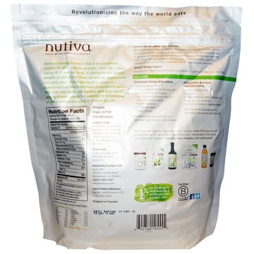 Nutiva, Organic Hemp Protein 15g, 3 lbs (1.36 kg)