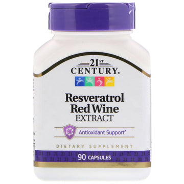 21st Century, Resveratrol Red Wine Extract, 90 Capsules