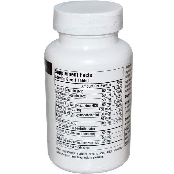 Source Naturals, B-50 Complex, 50 mg, 100 Tablets - The Supplement Shop