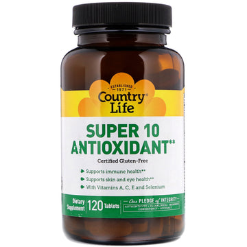 Country Life, Super 10 Antioxidant, 120 Tablets