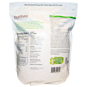 Nutiva, Organic, Coconut Flour, Gluten Free, 3 lb (1.36 kg)