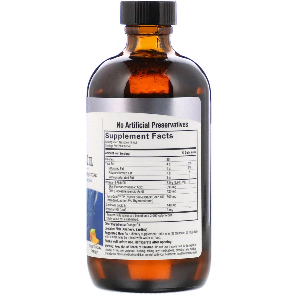 Nature's Answer, Omega3 with Black Seed Oil, Orange, 8 fl oz (240 ml