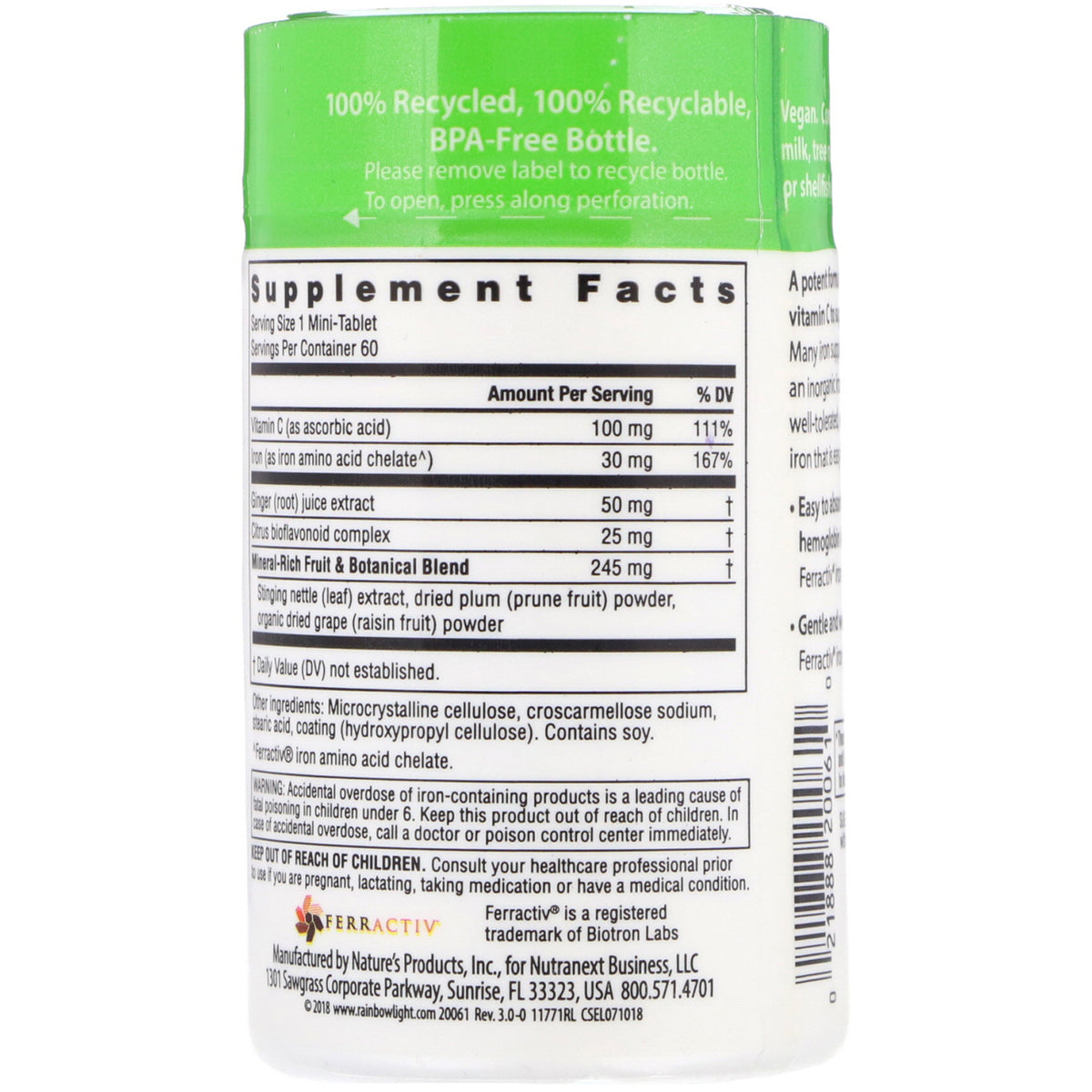 Rainbow Light, Complete Iron, MiniTabs, 60 Mini Tablets The