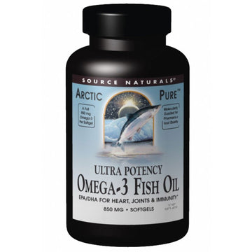 Source Naturals, Arctic Pure, Omega-3 Fish Oil, Ultra Potency, 850 mg, 60 Softgels