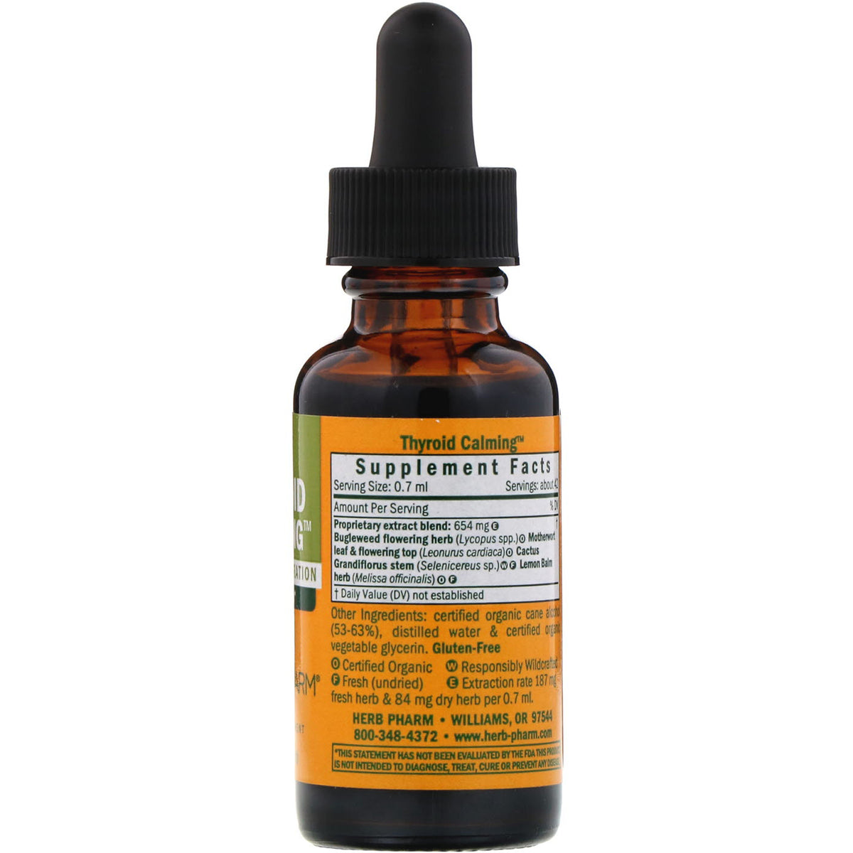 Herb Pharm, Thyroid Calming, 1 fl oz (30 ml) The Supplement Shop