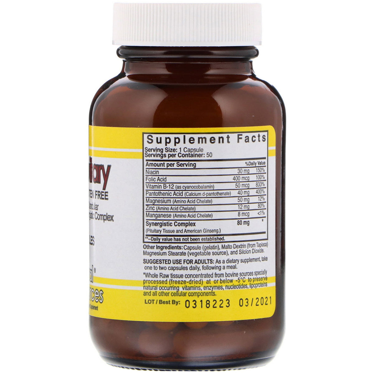 Natural Sources, Raw Pituitary, 50 Capsules The Supplement Shop