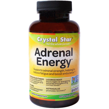 Crystal Star, Adrenal Energy, 60 Vegetarian Capsules