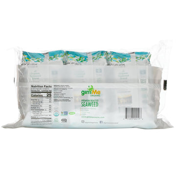 GimMe Roasted Seaweed Snacks Sea Salt Multi Pack 6x5g