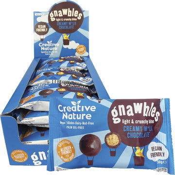 Creative Nature Gnawbles Light & Crunchy Bites Creeamy M*lk Chocolate 15x30g
