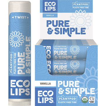 Eco Lips Lip Balm Pure & Simple Vanilla 24x4.25g