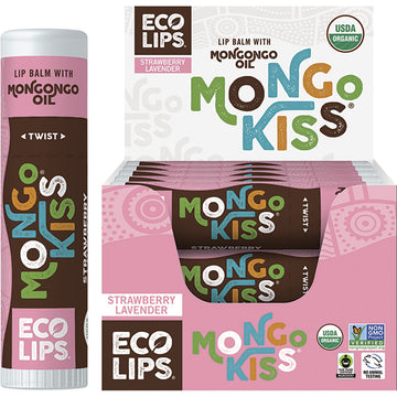 Eco Lips Lip Balm Mongo Kiss Strawberry Lav 15x7g