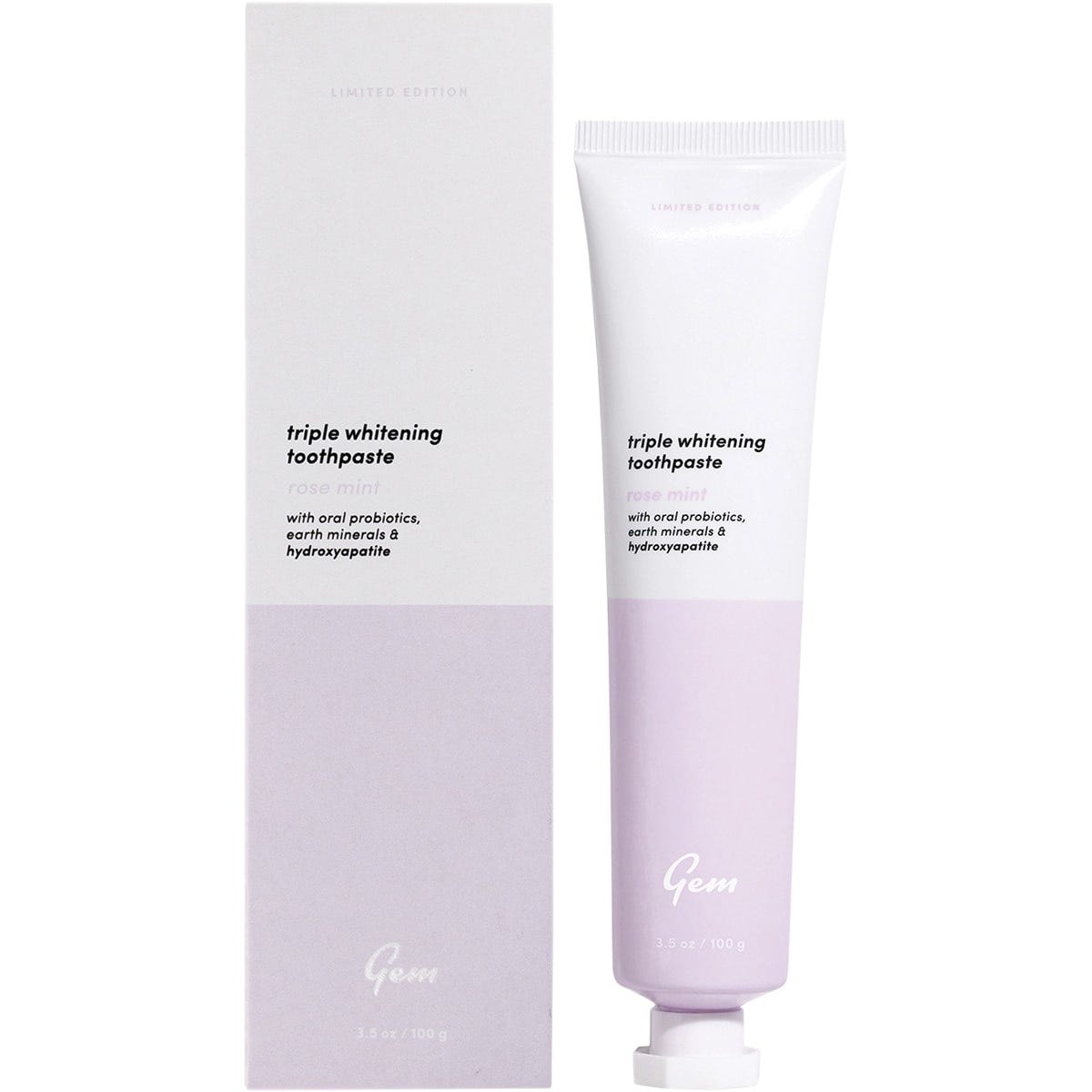 Gem Toothpaste Triple Whitening Rose Mint 100g The Supplement Shop