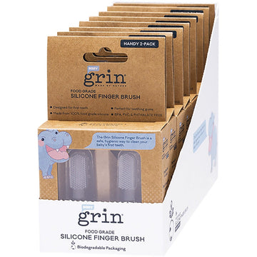 Grin Silicone Finger Brush 2 Pack 8x2pk