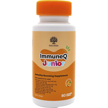 Hab Shifa ImmuneQ Junior Orange Flavour Chewable Tablets 60 Tabs