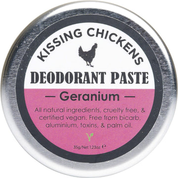 Kissing Chickens Natural Deodorant Paste Tin Geranium 35g