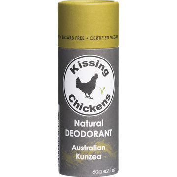 Kissing Chickens Natural Deodorant Tube Australian Kunzea 60g