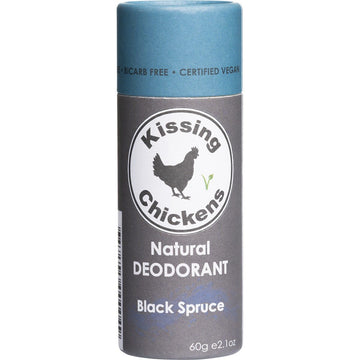 Kissing Chickens Natural Deodorant Tube Black Spruce 60g