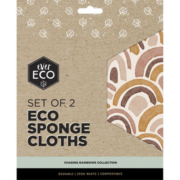 Ever Eco Eco Sponge Cloths Chasing Rainbows Collection 2pk