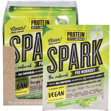 Protein Supplies Australia Spark All Natural Pre-workout Green Apple 16x15g