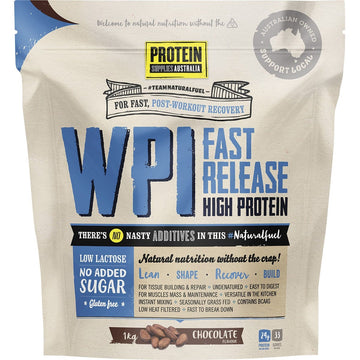 Protein Supplies Australia WPI Whey Protein Isolate Chocolate 1kg